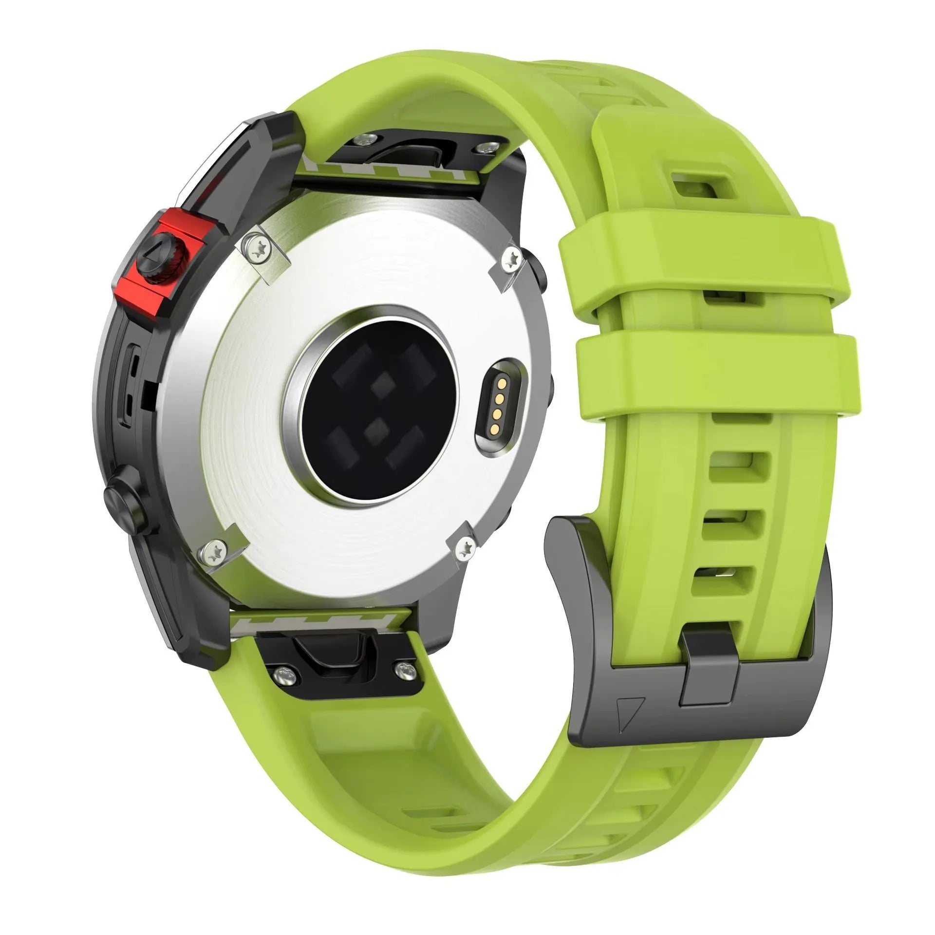Jiaming Fenix7 silicone quick release watchband shown in multiple colours on a grey background.