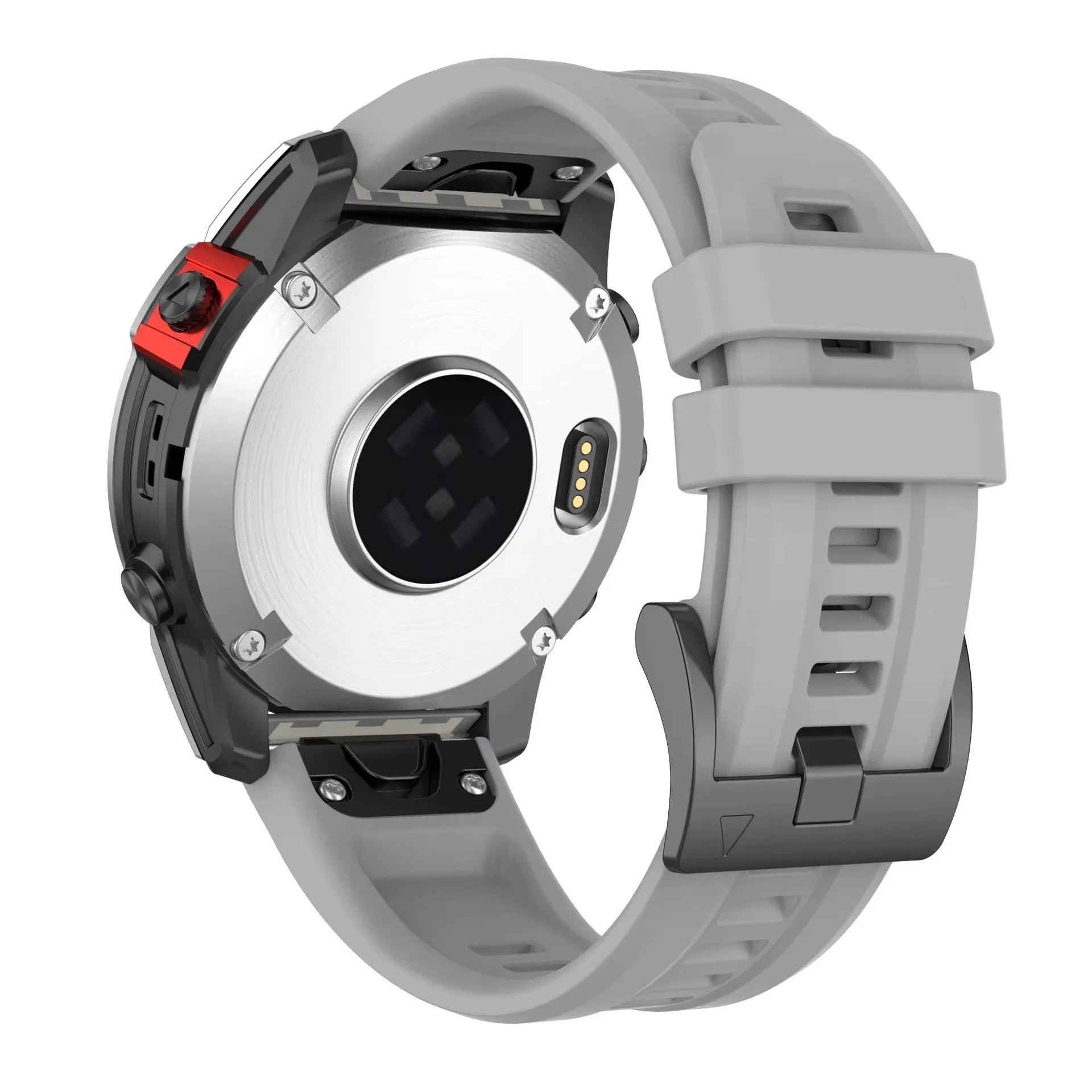 Jiaming Fenix7 silicone quick release watchband shown in multiple colours on a grey background.