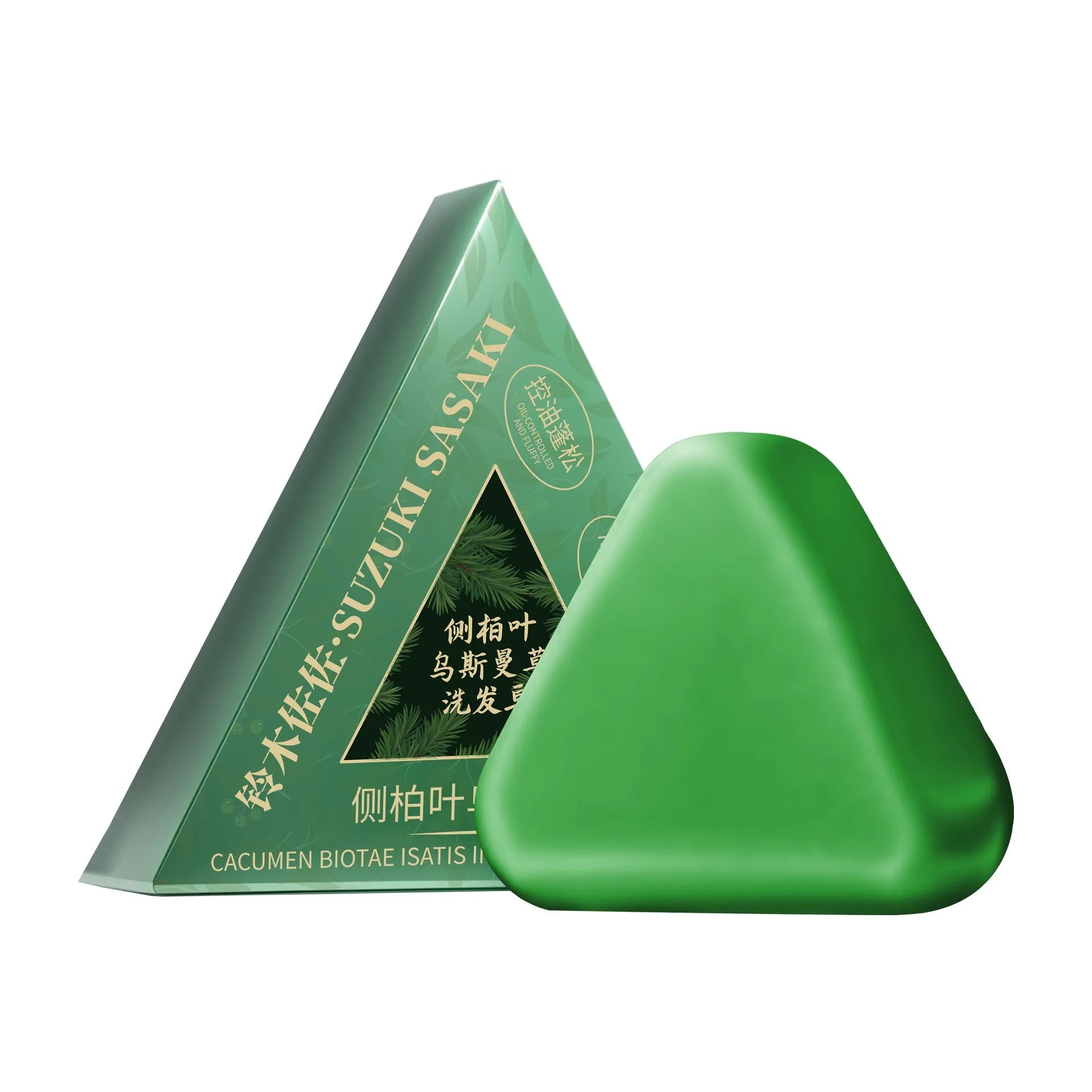Chinese arborvitae twig Usman herbal hair care soap bar measuring 4.2x3.9x1.2cm