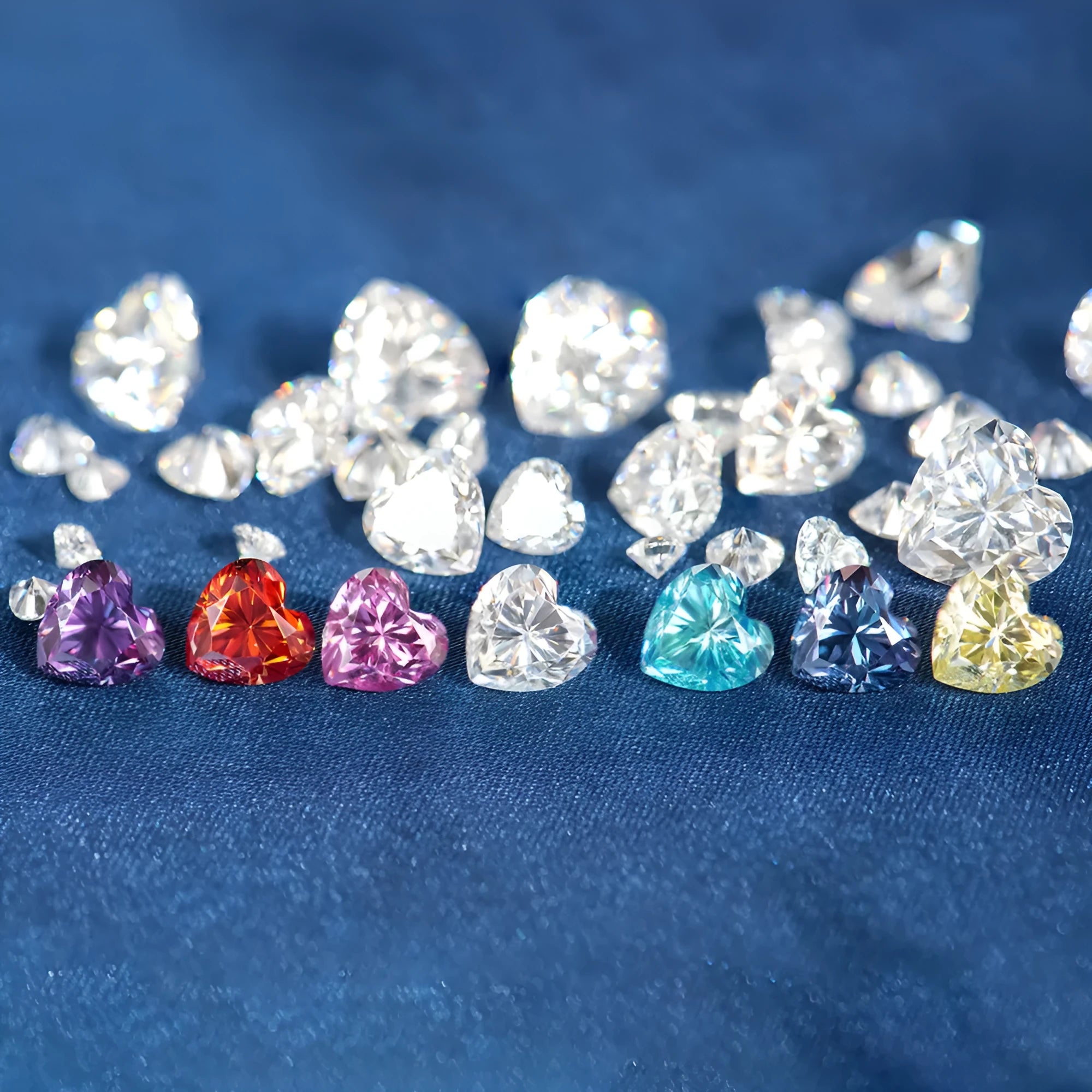Lemon yellow heart-shaped moissanite stone with size options from 4mm to 11mm for jewellery making