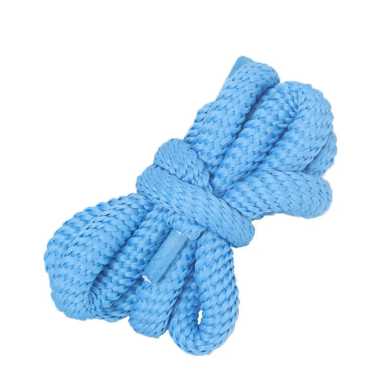 Oval shoelace adapter rope showing 1.0cm width and multiple colour options including black, pink, and lake blue