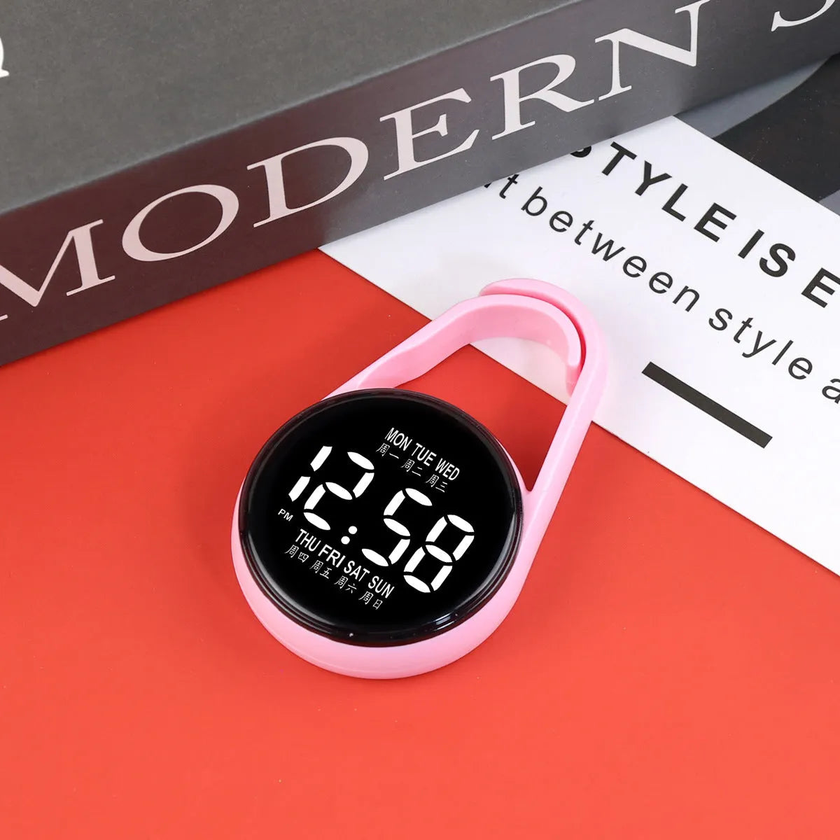 LED luminous electronic watch with waterproof feature and plastic strap in multiple colour options