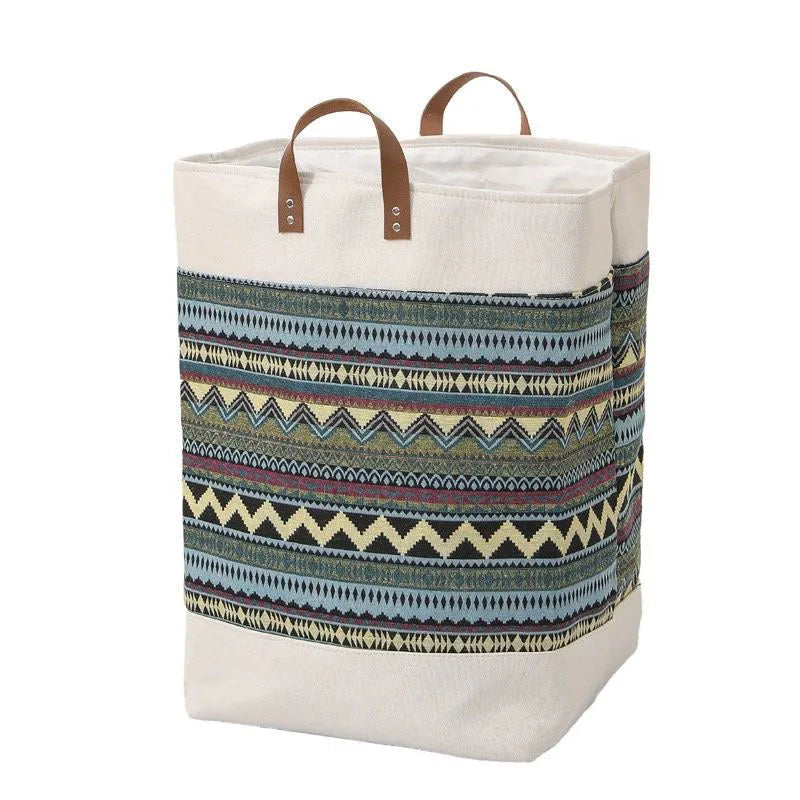 Fabric storage box in rich peony colour with dimensions 35x35x55cm for clothes and quilt organisation