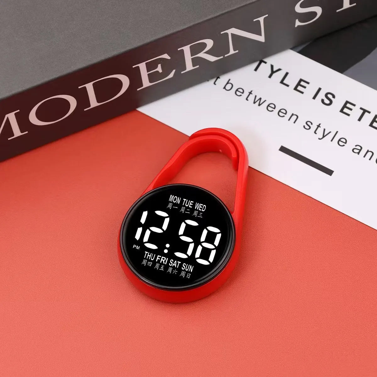LED luminous electronic watch with waterproof feature and plastic strap in multiple colour options