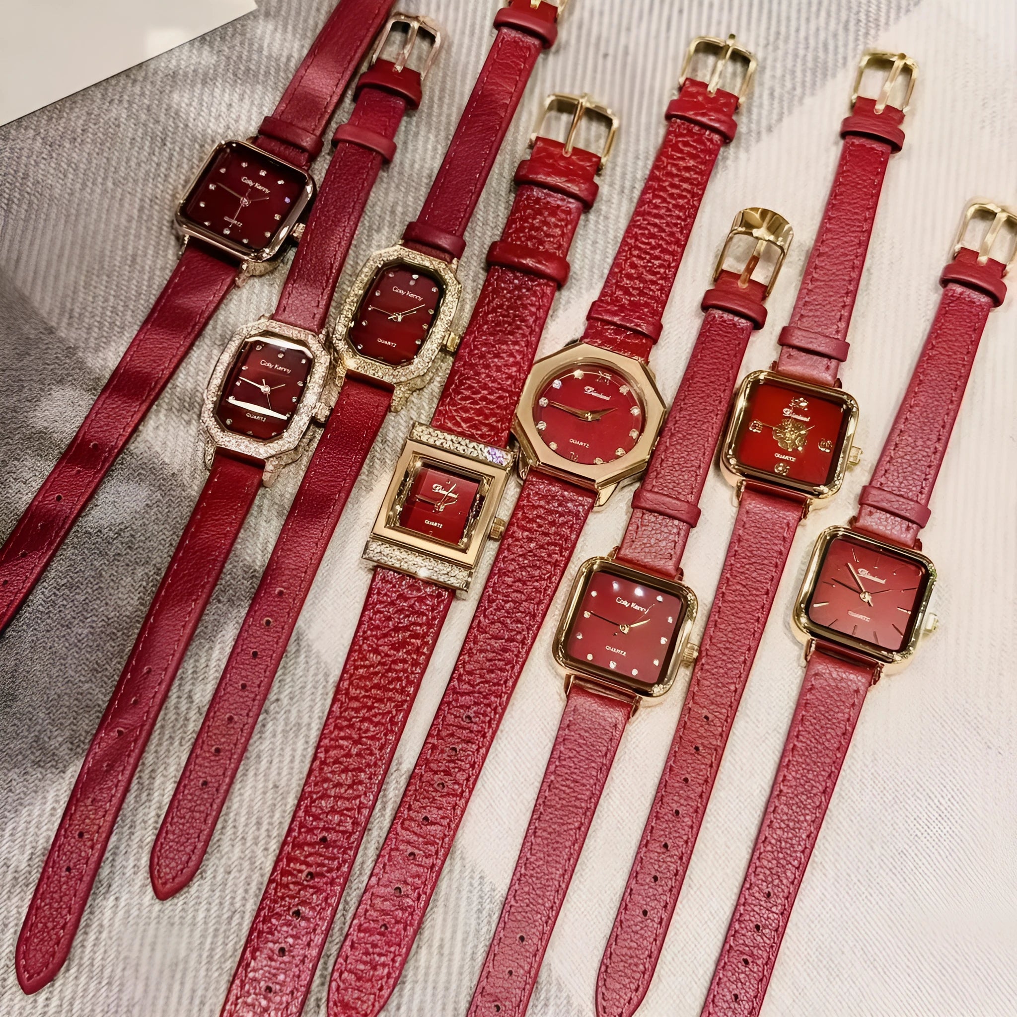 Women's alloy watch with Chinese style design showing multiple pattern options and 8mm thickness