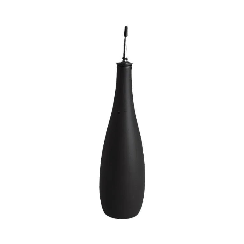 Ceramic kitchen oil pot with funnel and oil brush in 650ml capacity
