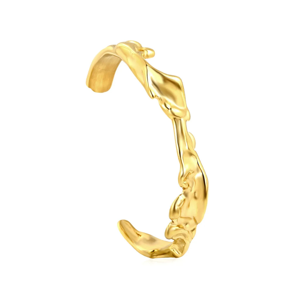 Stainless steel alloy bracelet in gold, rose gold, and silver tone colour options.