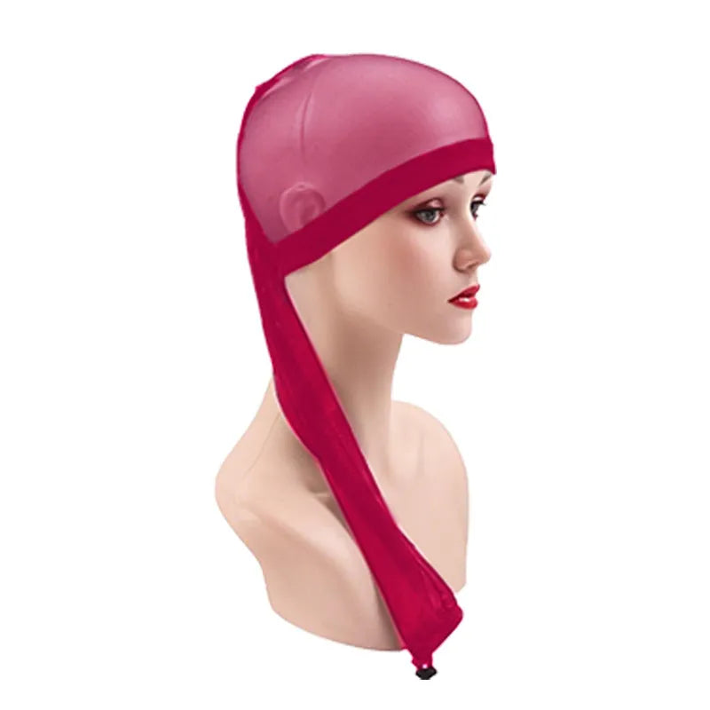 Mesh wig cap in various colours with oversleeve design for wig foundation