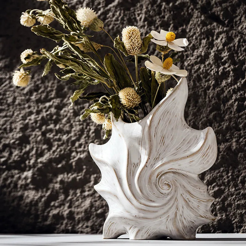 French art ceramic vase with coloured glaze finish in retro European decorative style