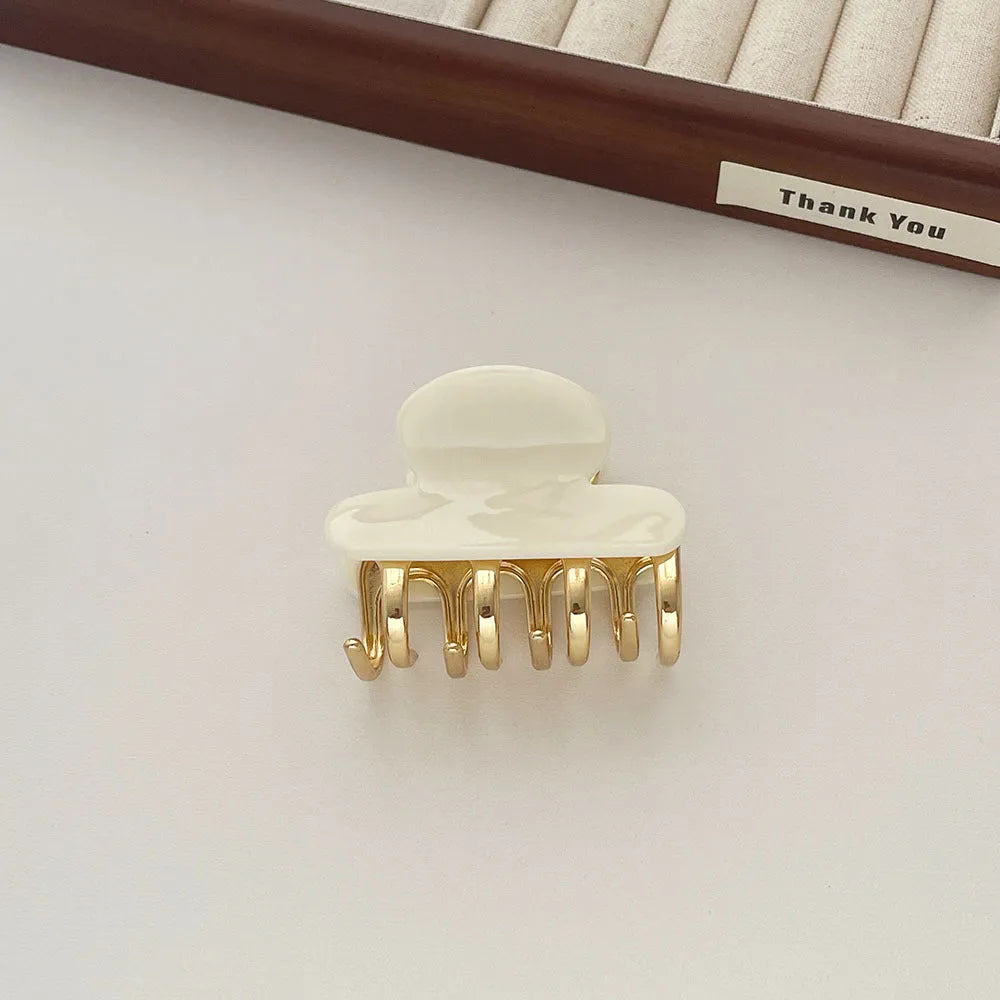 Dopamine retro acetate hair barrettes with medium metal grip in R08 colour variations
