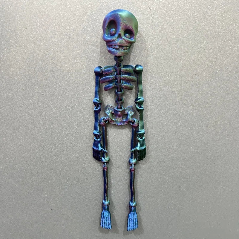 3D printed skull ornament 18cm high in various colours including luminous green and bone color for modern art decoration