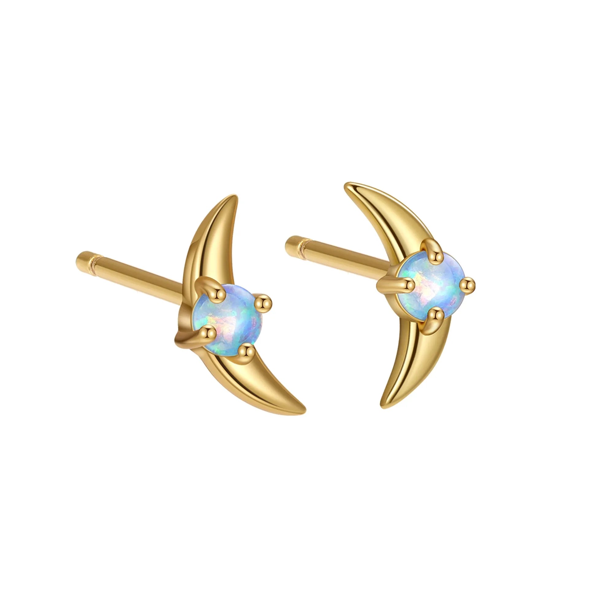 925 silver geometric women's earrings with stone accents in gold or platinum tone finishes