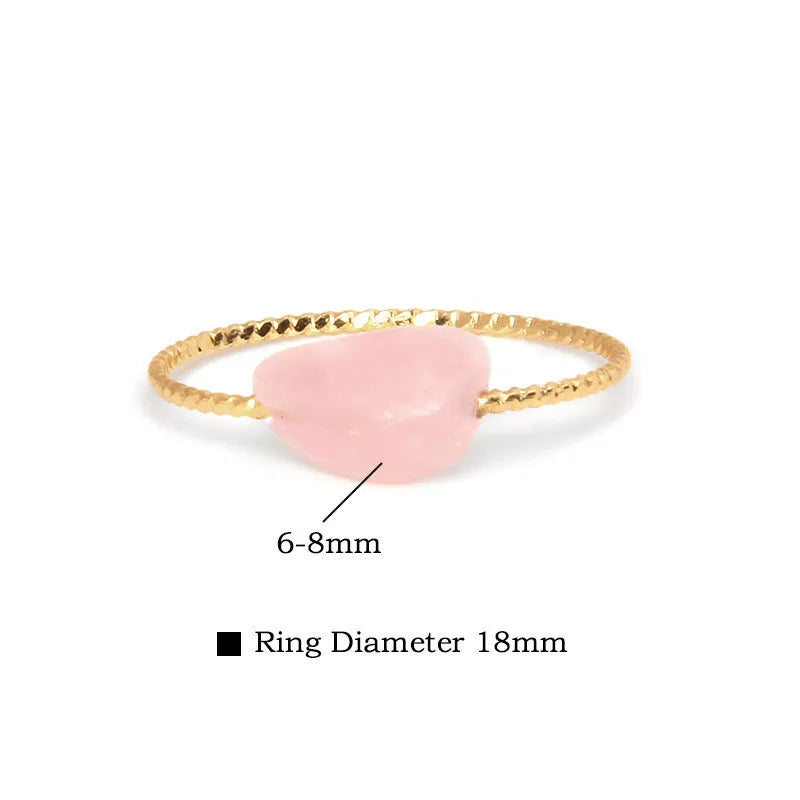 Geometric-shaped coloured agate ring for women with a polished stone finish, showing niche design details.