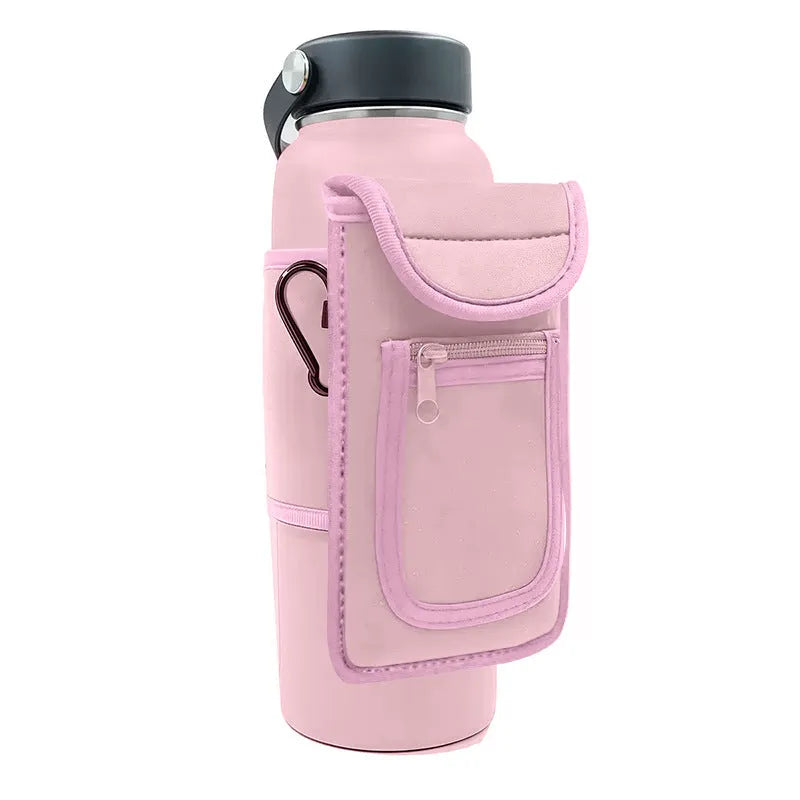 Cloth kettle sleeve with magnetic closure for sports bottles in various colour options