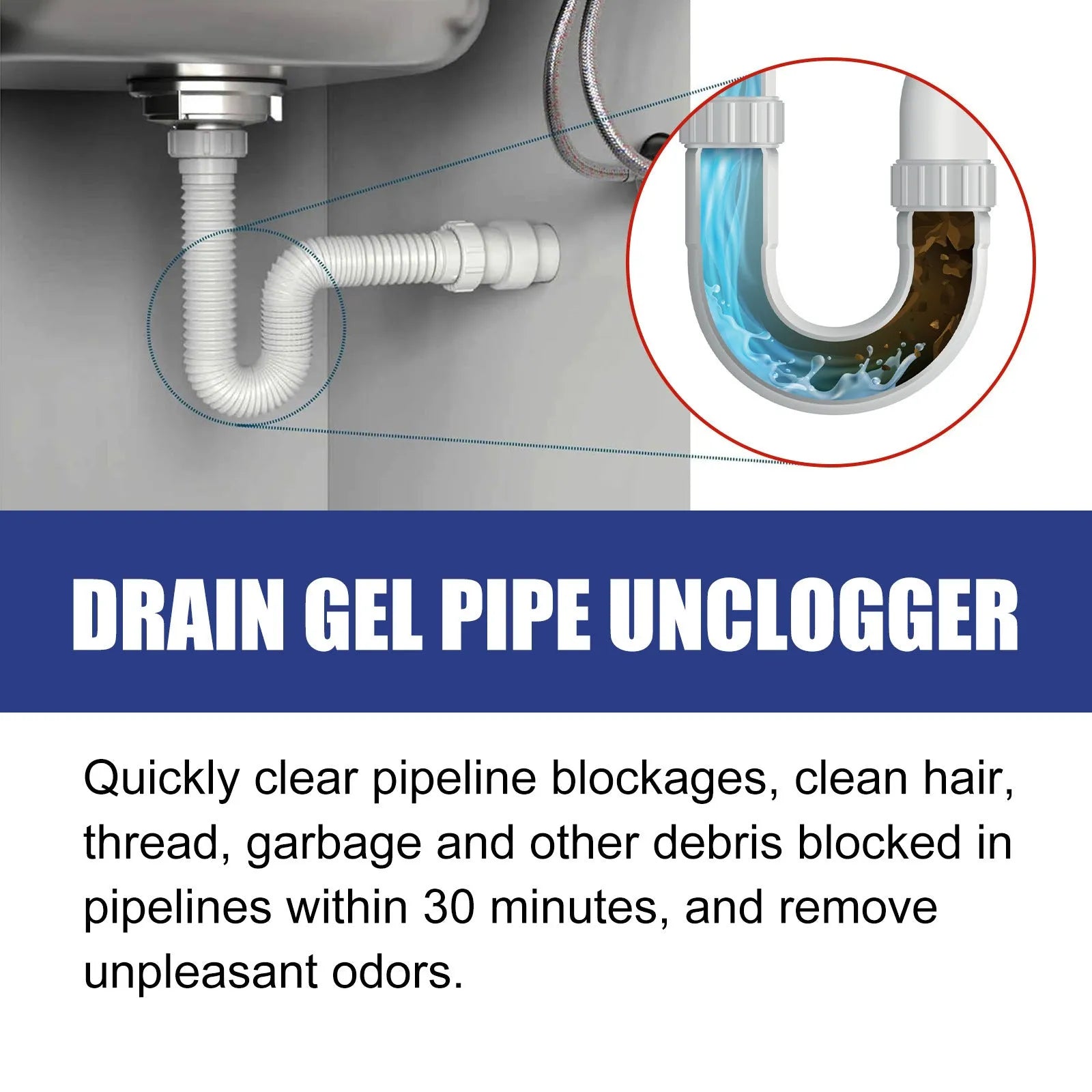 100g pipe dredge agent bottle for sewer pipe odour cleaning and dissolution