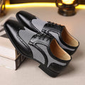 Men's black houndstooth plaid casual shoes with canvas upper, square toe, and rubber sole