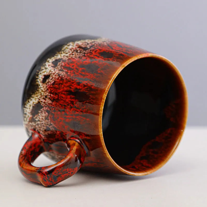 Creative large-capacity retro style water cup and coffee mug, 8.5cm tall