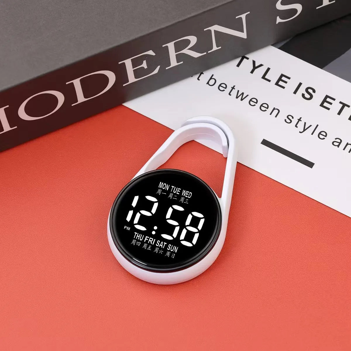 LED luminous electronic watch with waterproof feature and plastic strap in multiple colour options