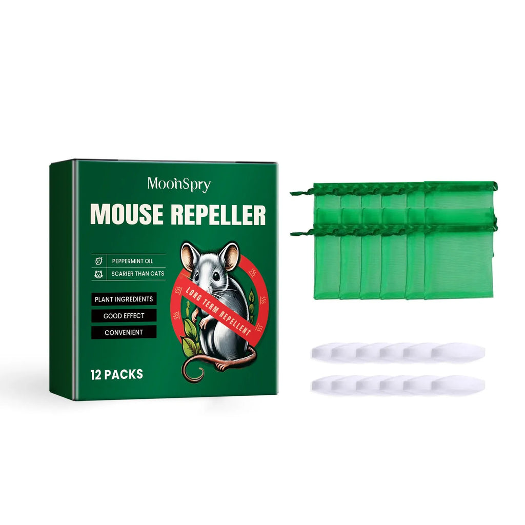 60ml bottle of natural rat repellent spray with clove, peppermint, and camphor oils