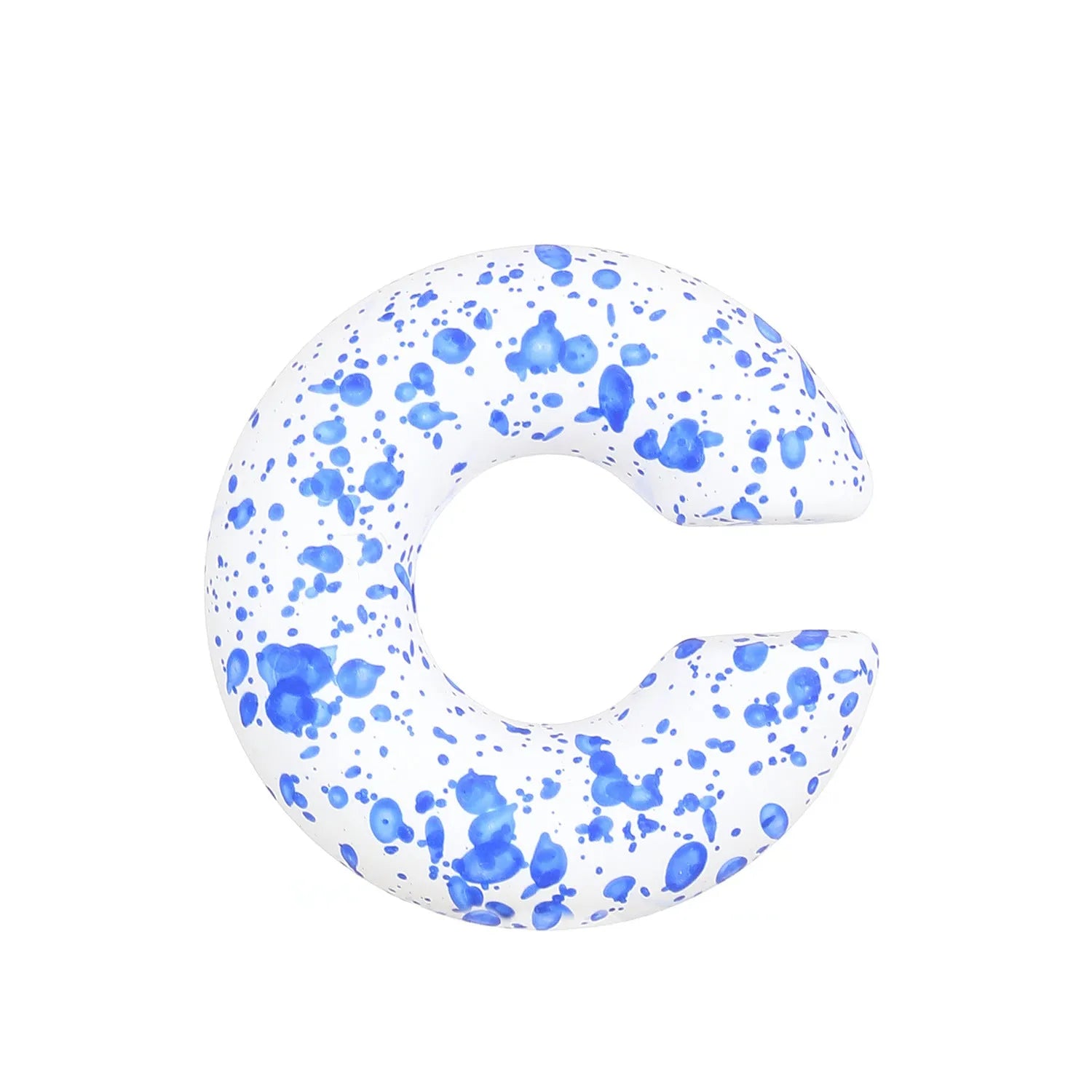 Matte coarse finish geometric C-shaped clip-on earrings for women in a selection of candy colours.