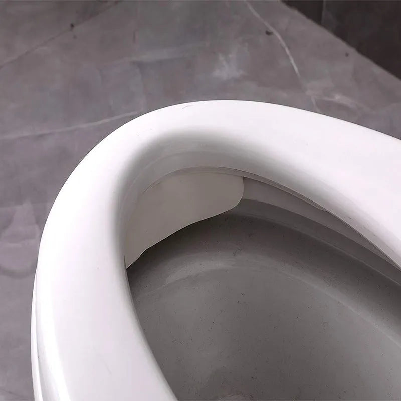White PVC toilet training splash guard board for children's bathroom use