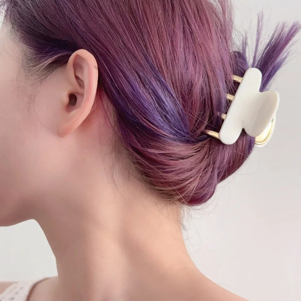 Dopamine retro acetate hair barrettes with medium metal grip in R08 colour variations