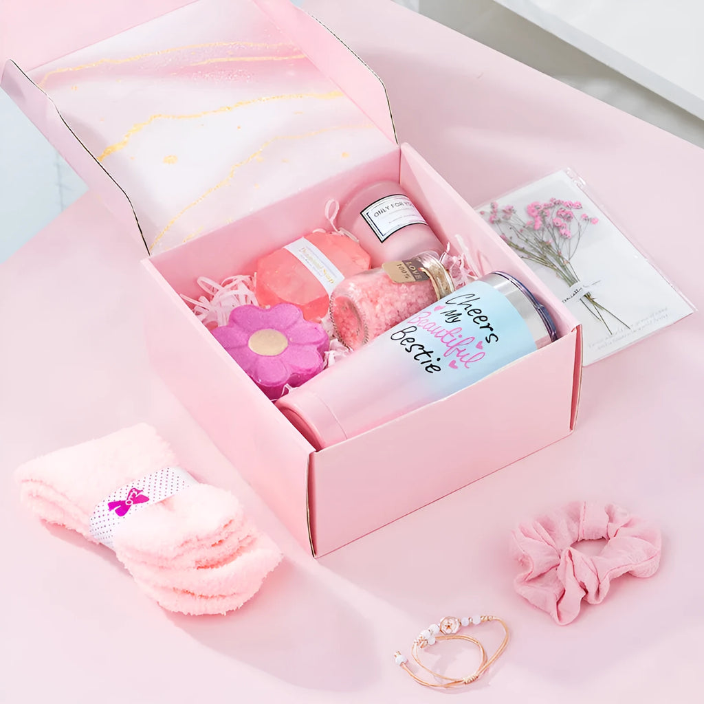 Soy wax aromatherapy candle bath gift set in modern simplicity style with multiple colour options