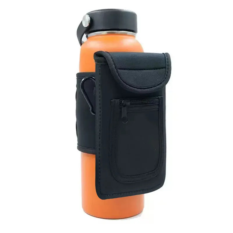 Cloth kettle sleeve with magnetic closure for sports bottles in various colour options