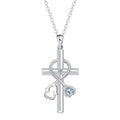 Copper electroplated stethoscope pendant necklace with cross chain design for women