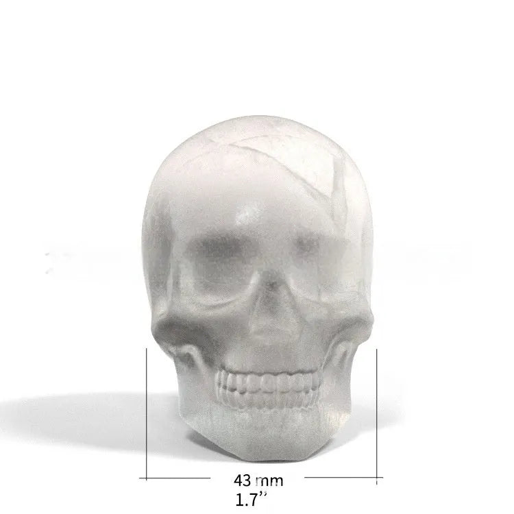 3D Halloween skull ice cube tray in food-grade edible silicon showing detailed skull shapes