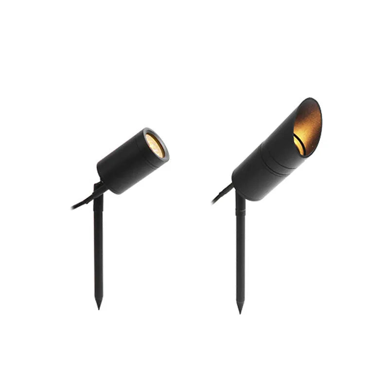 Outdoor aluminium ground lamp with LED lighting for garden and courtyard use