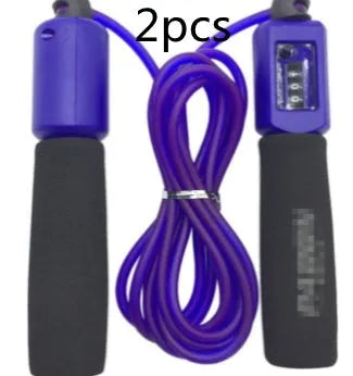 Adjustable 3 metre skipping rope with sponge grip handles in multiple colour options