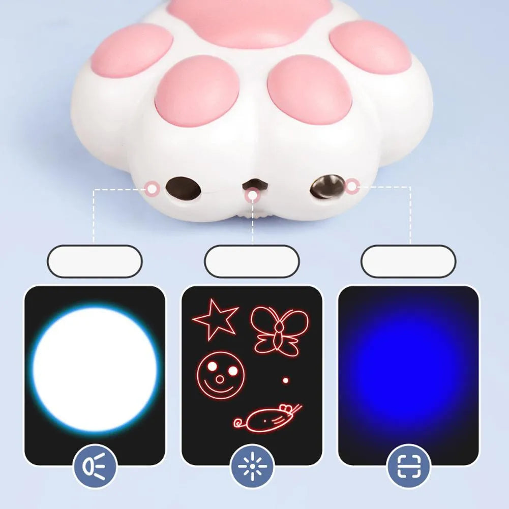 USB rechargeable infrared laser teaser toy for cats with keychain attachment