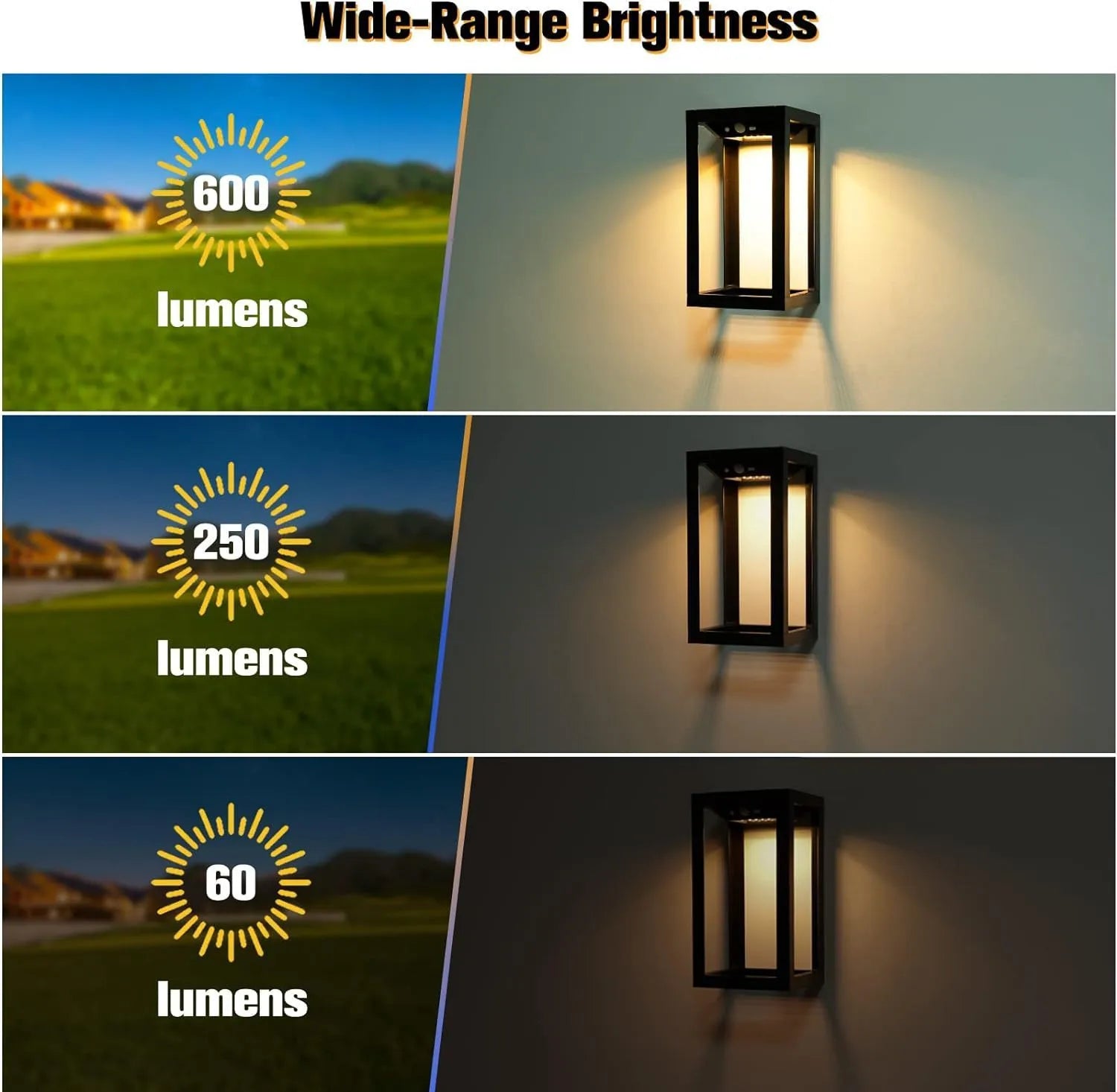 Modern Chinese-style outdoor solar wall lamp with plastic housing for garden and courtyard mounting.