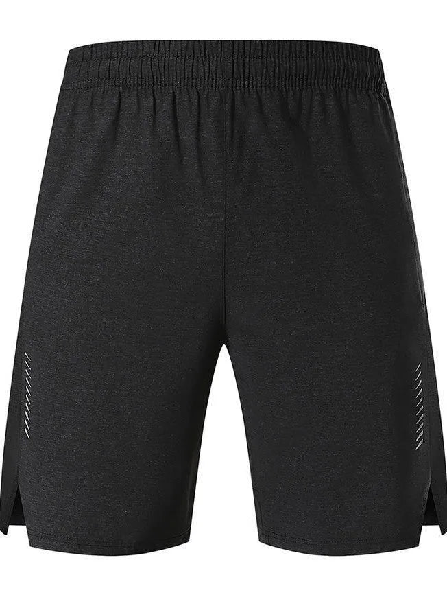 Men's casual spandex shorts in Forest Green, showing mid waist and shorts length.