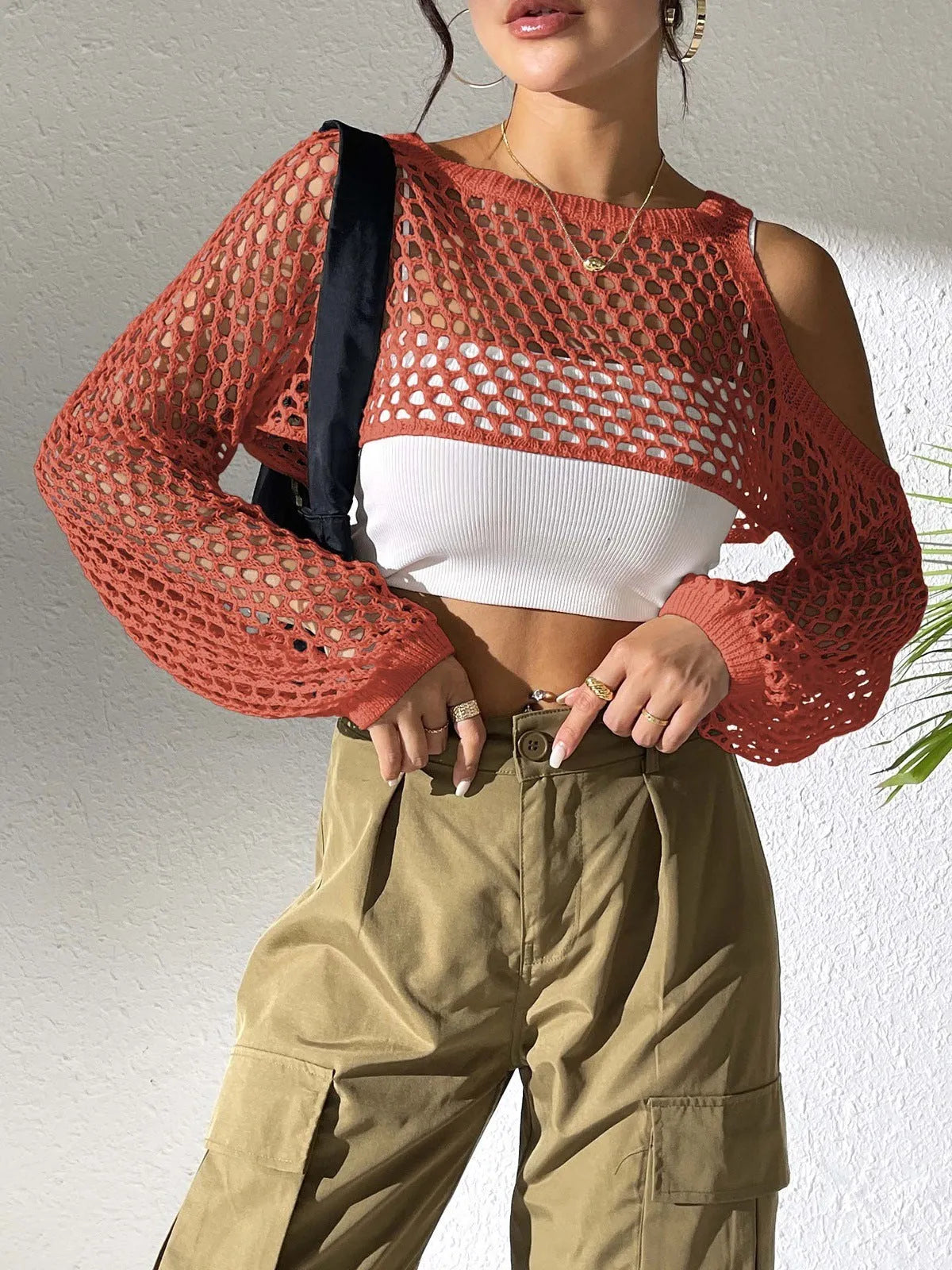 Mesh beach shirt with hollowed navel design in polypropylene fabric available in six colours