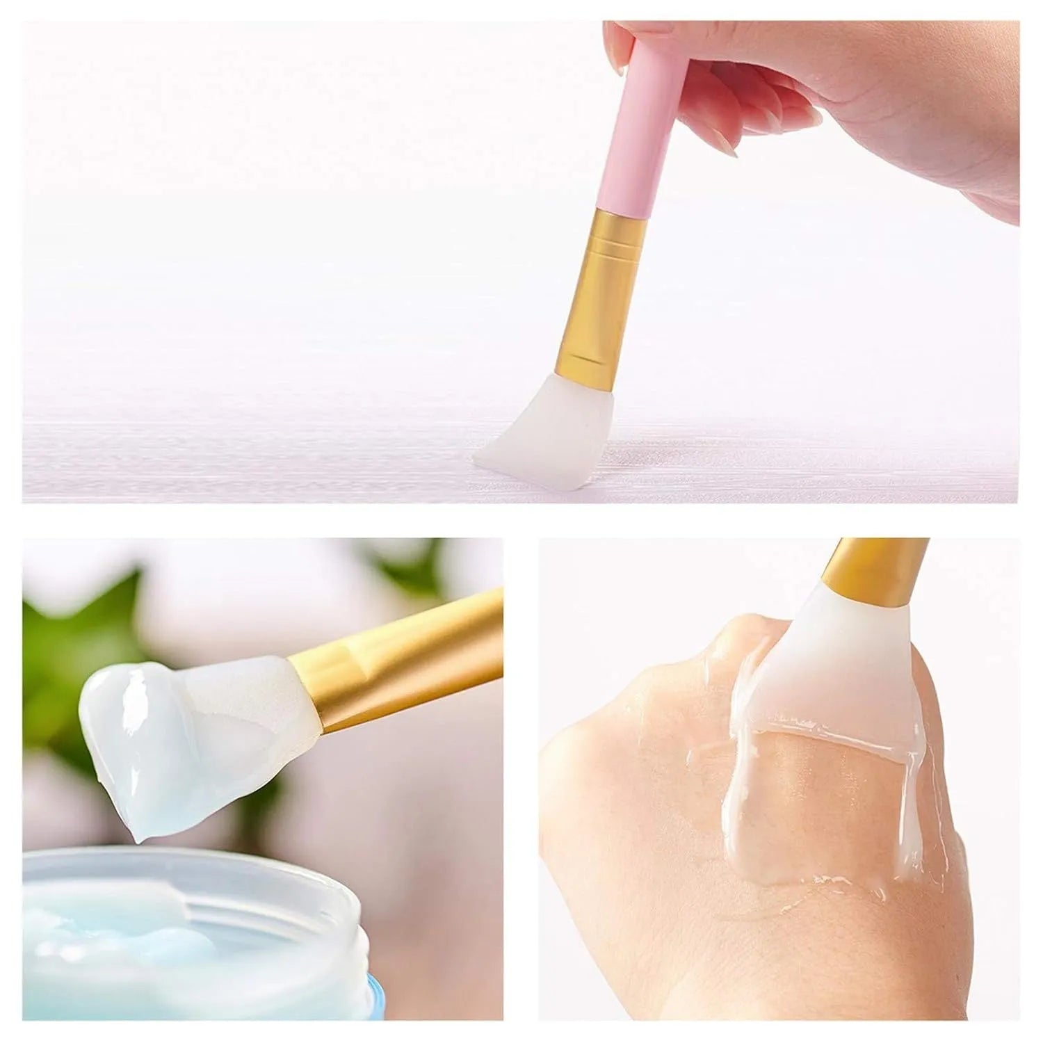 Silicone face mask applicator spatula in six colour options for clay and mud application