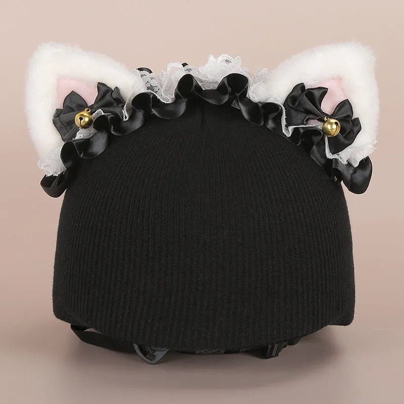 Cartoon plush fabric helmet cover set in size M decorative accessory
