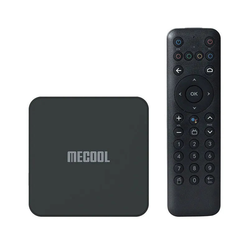 KM7 SE set-top box running Android 11 with 2GB 32GB storage, remote control, and HDMI cable