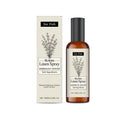 100ml bottle of lavender-scented indoor fragrance spray with a spray pump, labelled with ingredient list.
