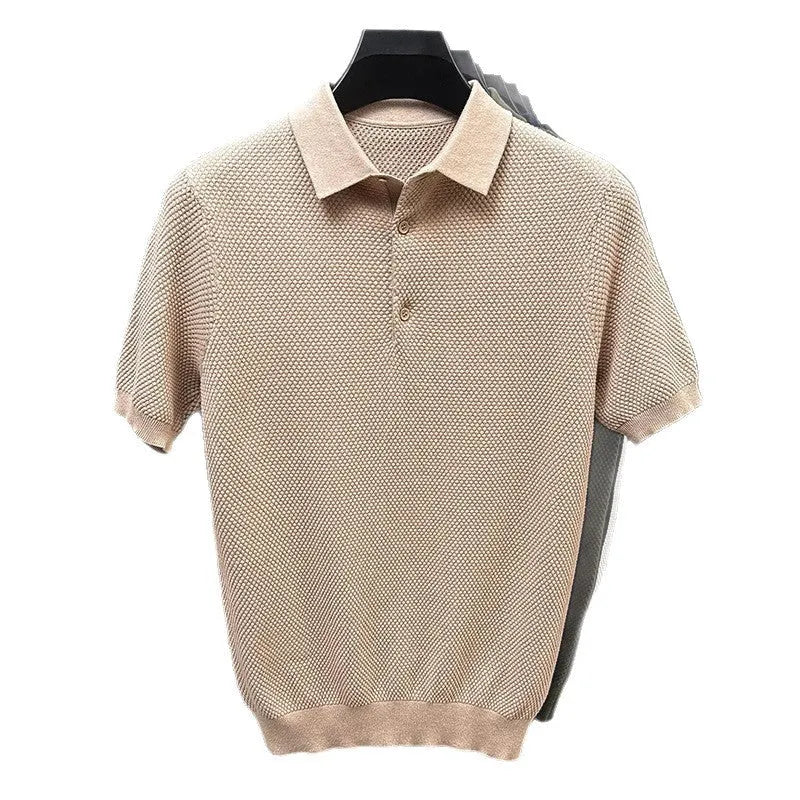 Loose fit pure cotton short sleeve sweater shown in available colours with size range information