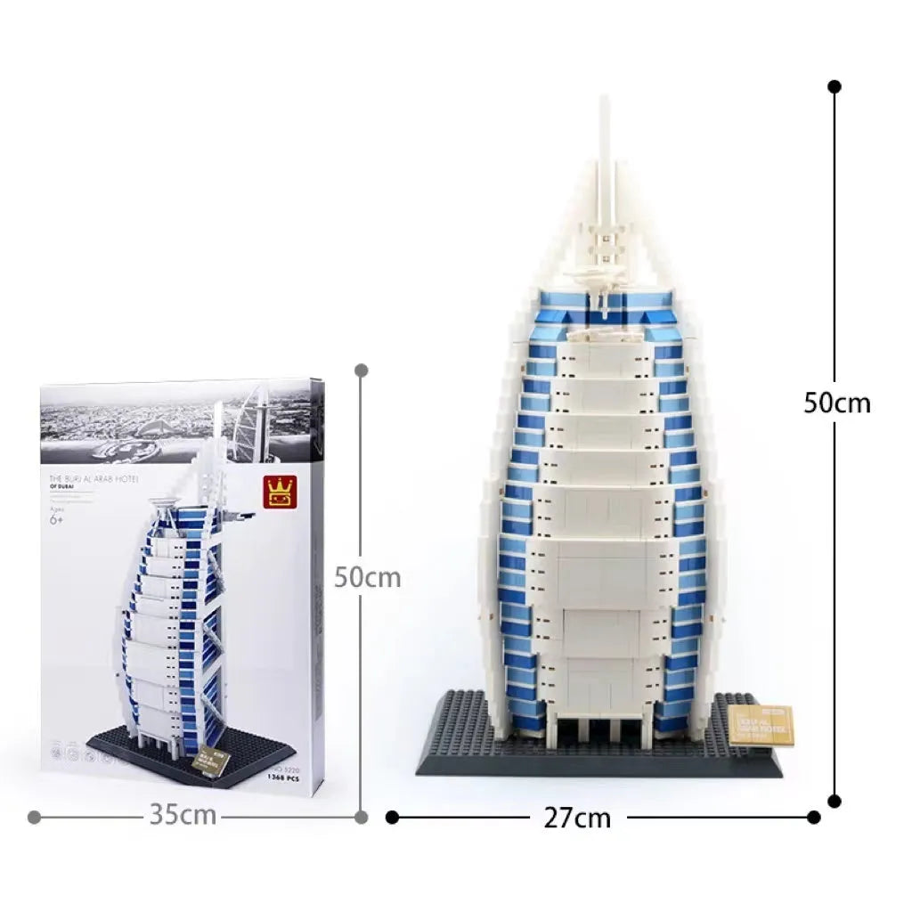 Wange small particle building blocks set with over 800 pieces for world landmark model construction