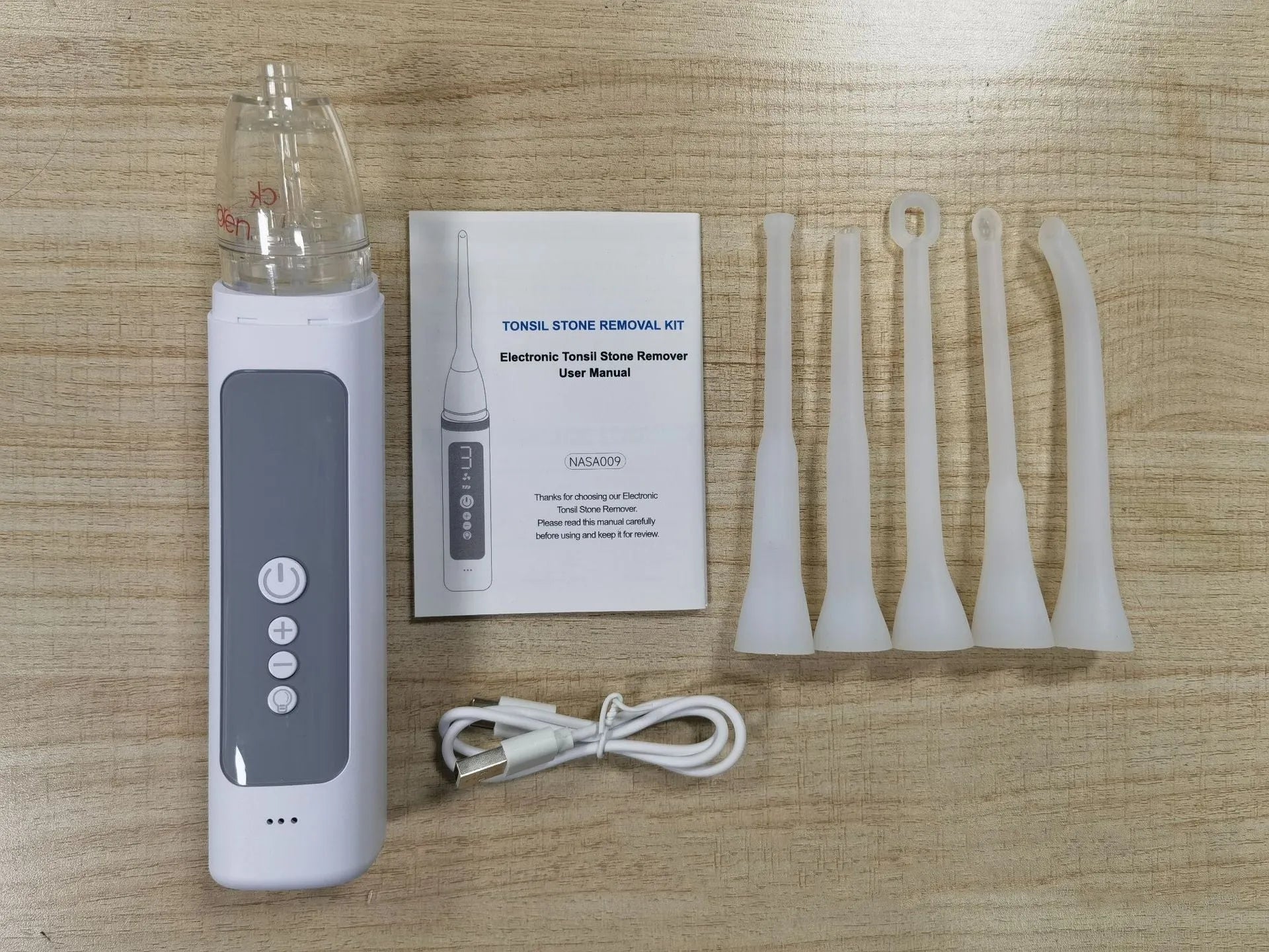 Milky white tonsil stone removal oral cleaning tool for dental calculus extraction