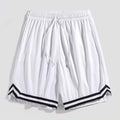 Men's loose casual cropped trousers in a gradient colour pattern.
