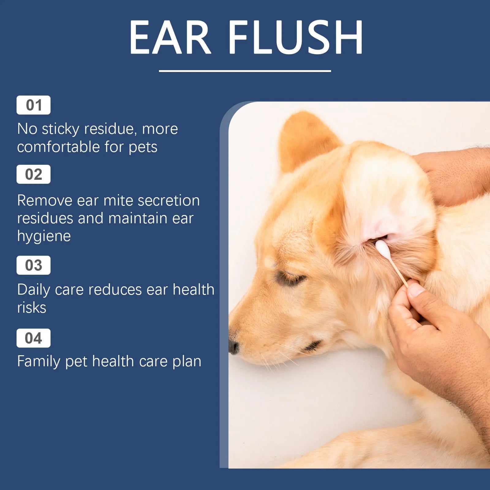 100ml bottle of cat and dog ear cleaner solution for gentle ear wax removal