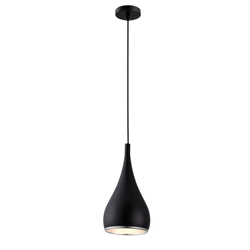 Minimalist iron chandelier ceiling light in black, chrome or white with single head or multi-head disc styles