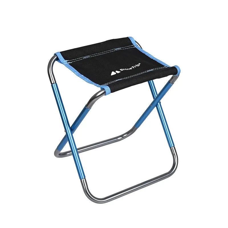 Black national style aluminium folding stool for outdoor camping and fishing