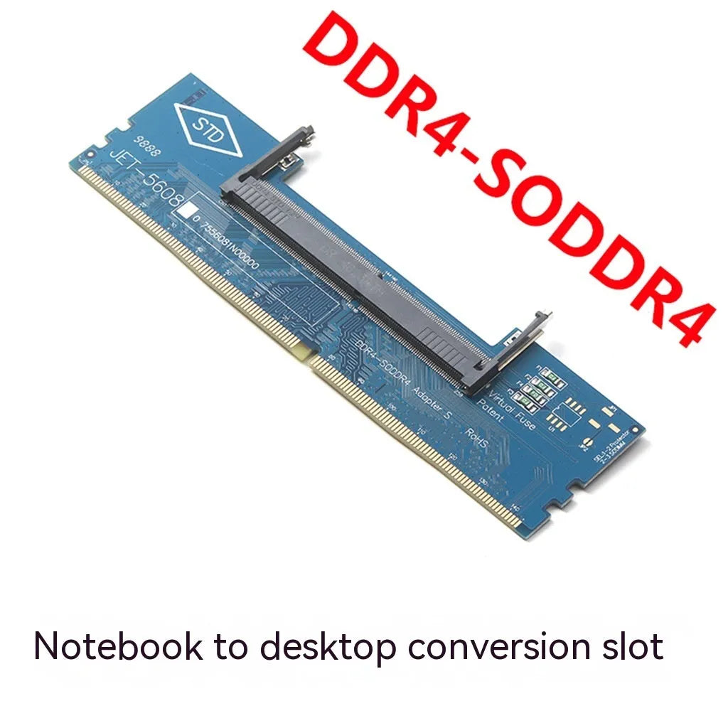 DDR4 laptop to desktop adapter card converting SO-DIMM memory to DIMM desktop slot