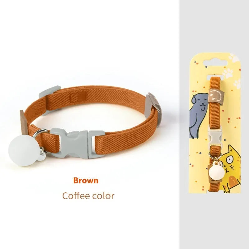 Small dog polyester elastic pet collar in multiple colours with 22-32 cm adjustable length