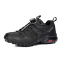 Men's lightweight hiking shoes with elastic band closure in synthetic leather with rubber sole
